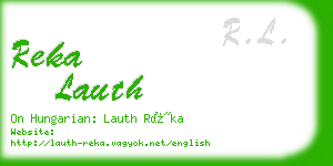 reka lauth business card